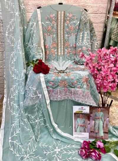 D.NO.R-603A TO R-603D BY RAMSHA GEORGETTE SALWAR KAMEEZ WHOLESALER IN INDIA